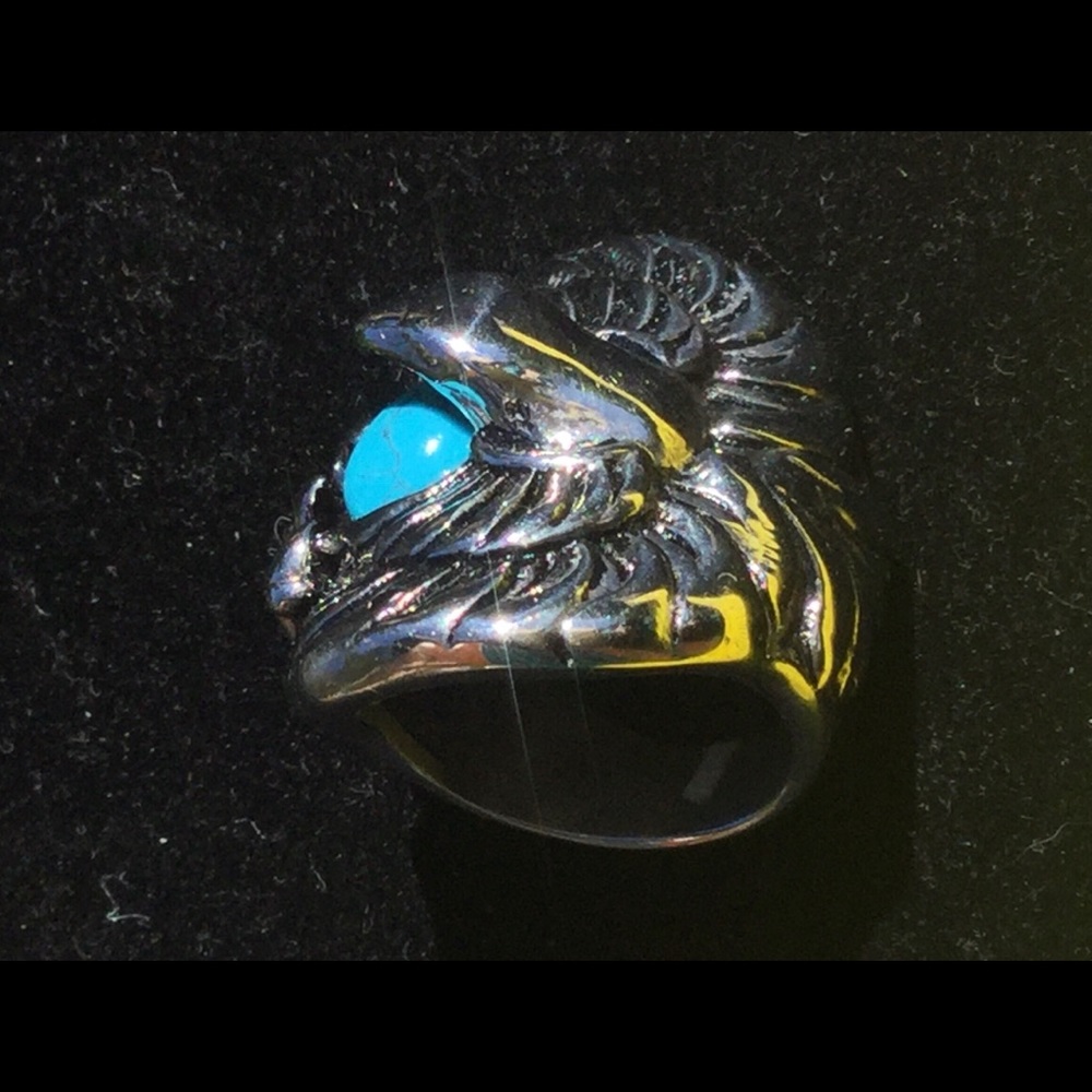 Protective 🦅 Eagle TURQUOISE RING - Picture 3 of 11